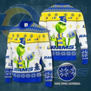 The Grinch Los Angeles Rams Ugly Christmas Sweater