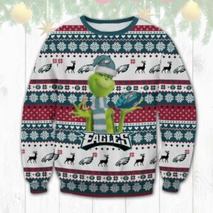 The Grinch Philadelphia Eagles Ugly Christmas Sweater