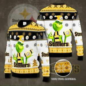 The Grinch Pittsburgh Steelers Ugly Christmas Sweater