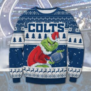 The Grinch Stolen Indianapolis Colts Ugly Christmas Sweater