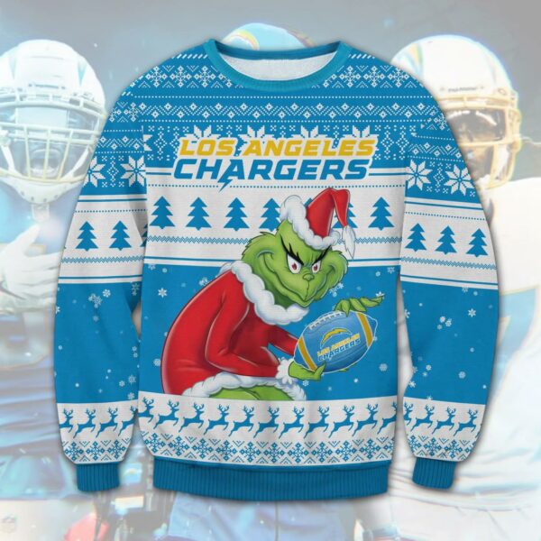 The Grinch Stolen Los Angeles Chargers Christmas Sweater