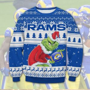 The Grinch Stolen Los Angeles Rams Ugly Christmas Sweater