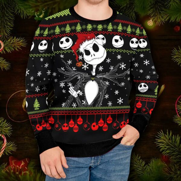 The Nightmare Before Christmas Jack Skellington Ugly Christmas Sweater Skeleton Sweater 3.jpg