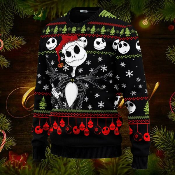 The Nightmare Before Christmas Jack Skellington Ugly Christmas Sweater Skeleton Sweater 4.jpg