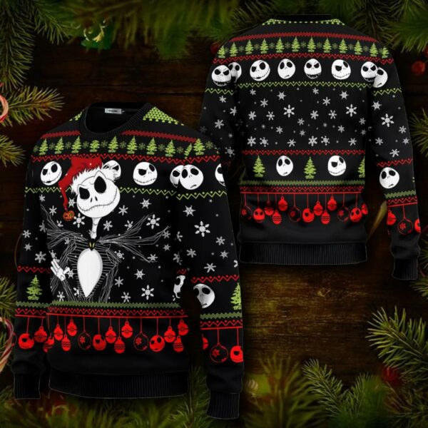 The Nightmare Before Christmas Jack Skellington Ugly Christmas Sweater Skeleton Sweater 5.jpg