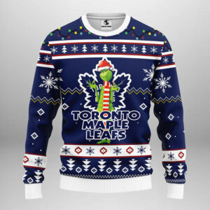 Toronto Maple Leafs Funny Grinch Ugly Christmas Sweater 1.jpeg