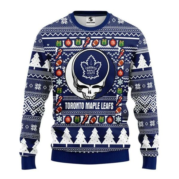 Toronto Maple Leafs Grateful Dead Ugly Christmas Sweater