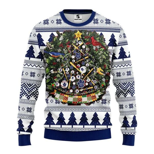 Toronto Maple Leafs Tree Ball Ugly Christmas Sweater