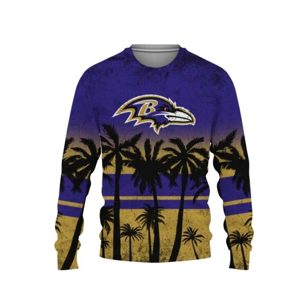 Tree Beach Baltimore Ravens Ugly Christmas Sweater