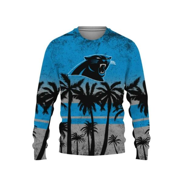 Tree Beach Carolina Panthers Ugly Christmas Sweater