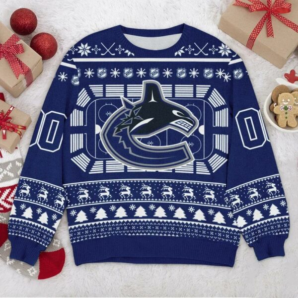 Vancouver Canucks NHL Custom Ugly Christmas Sweater