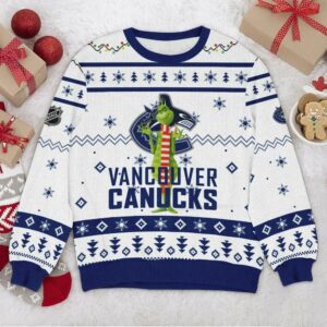 Vancouver Canucks NHL Grinch Ugly Christmas Sweater