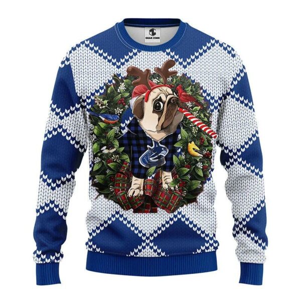 Vancouver Canucks Pub Dog Ugly Christmas Sweater