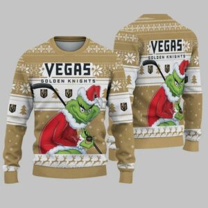 Vegas Golden Knights Grinch Stolen Ugly Christmas Sweater