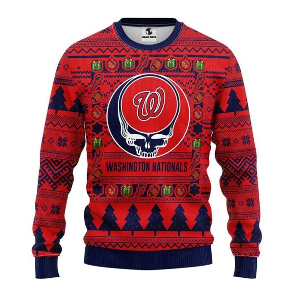 Washington Nationals Grateful Dead Ugly Christmas Sweater