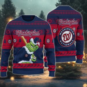 Washington Nationals Grinch Stolen Ugly Christmas Sweater