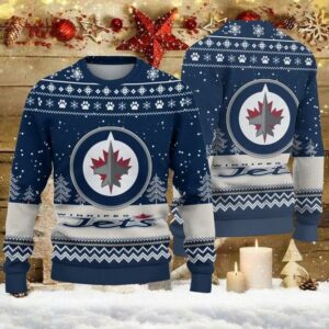 Winnipeg Jets Big Logo Ugly Christmas Sweater