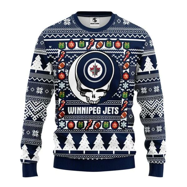 Winnipeg Jets Grateful Dead Ugly Christmas Sweater