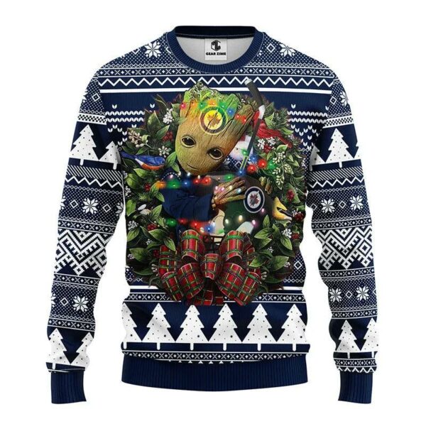 Winnipeg Jets Groot Hug Ugly Christmas Sweater