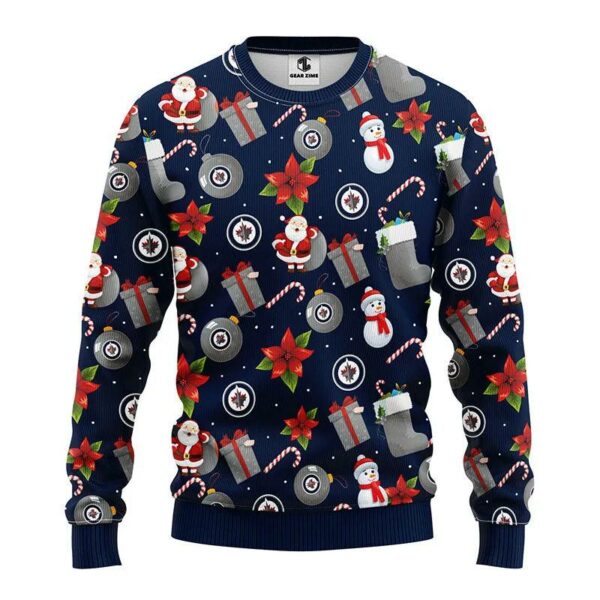 Winnipeg Jets Santa Claus Snowman Ugly Christmas Sweater