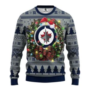 Winnipeg Jets Santa Hat Ugly Christmas Sweater