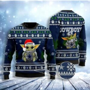 Yoda Baby Love Dallas Cowboys Ugly Christmas Sweater