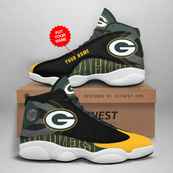 ideafootwear green bay packers nfl aj13 sneakers shoes for men and women 2530 j89t4.png