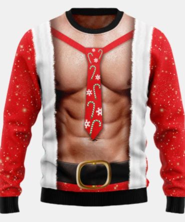 Funny Six Pack Muscle Ugly Sweater - Christmas sweater gift