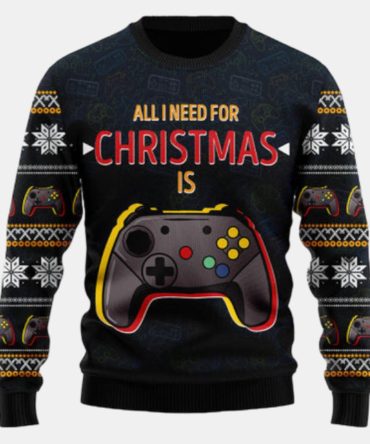 Games All I Need Ugly Sweater - Christmas sweater gift