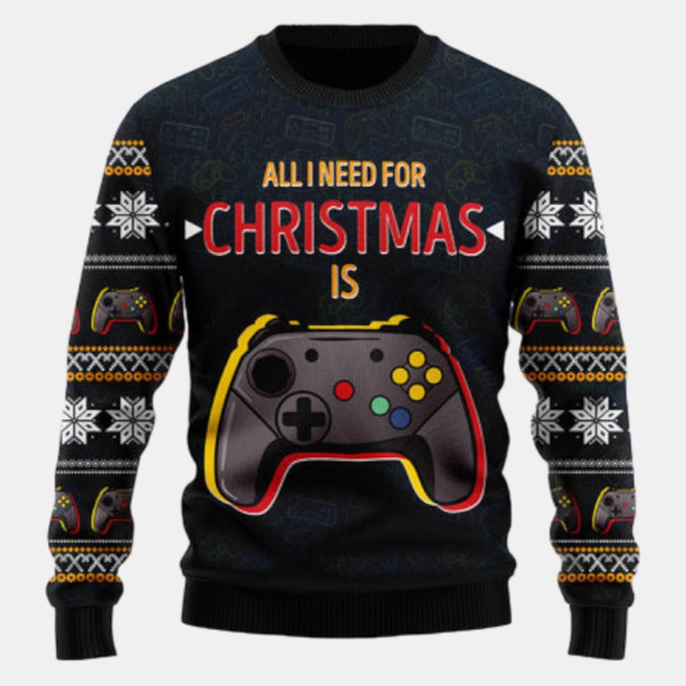Games All I Need Ugly Sweater - Christmas sweater gift