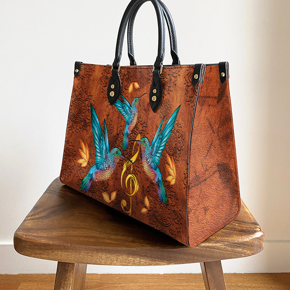 Hummingbird Music Lover Leather Bag, Women's Pu Leather Bag, Best Mother's Day Gifts - Image 2