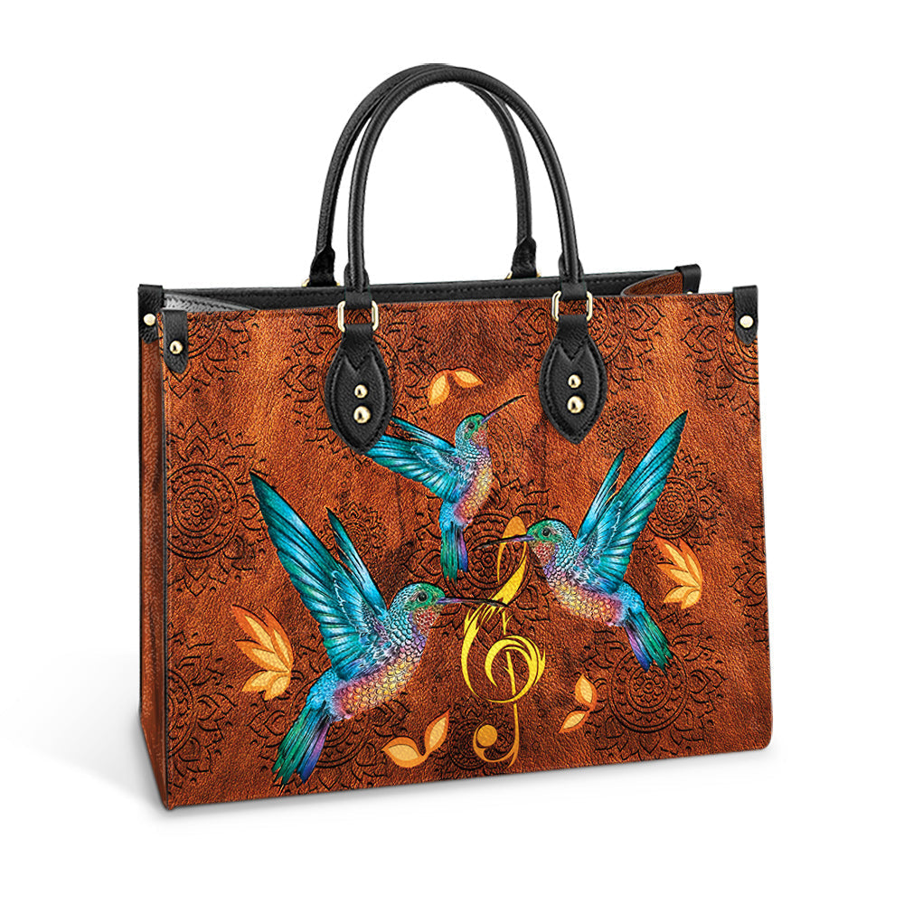 Hummingbird Music Lover Leather Bag, Women's Pu Leather Bag, Best Mother's Day Gifts - Image 4