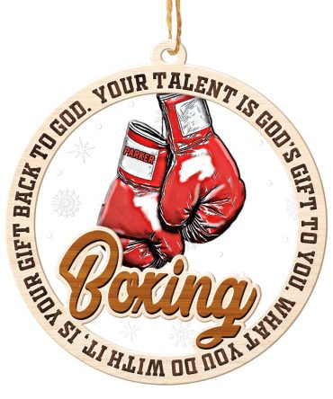 Personalized Boxing Christmas Ornament, Sports Christmas Ornament, Christmas Tree Ornaments