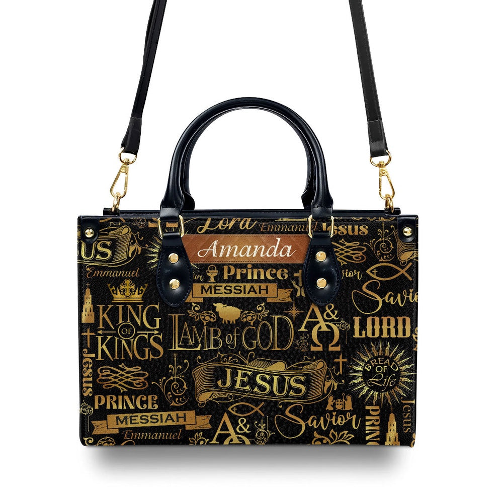Personalized Christian Leather Bag, Lamb Of God Leather Handbag, Faith Handbag - Image 3