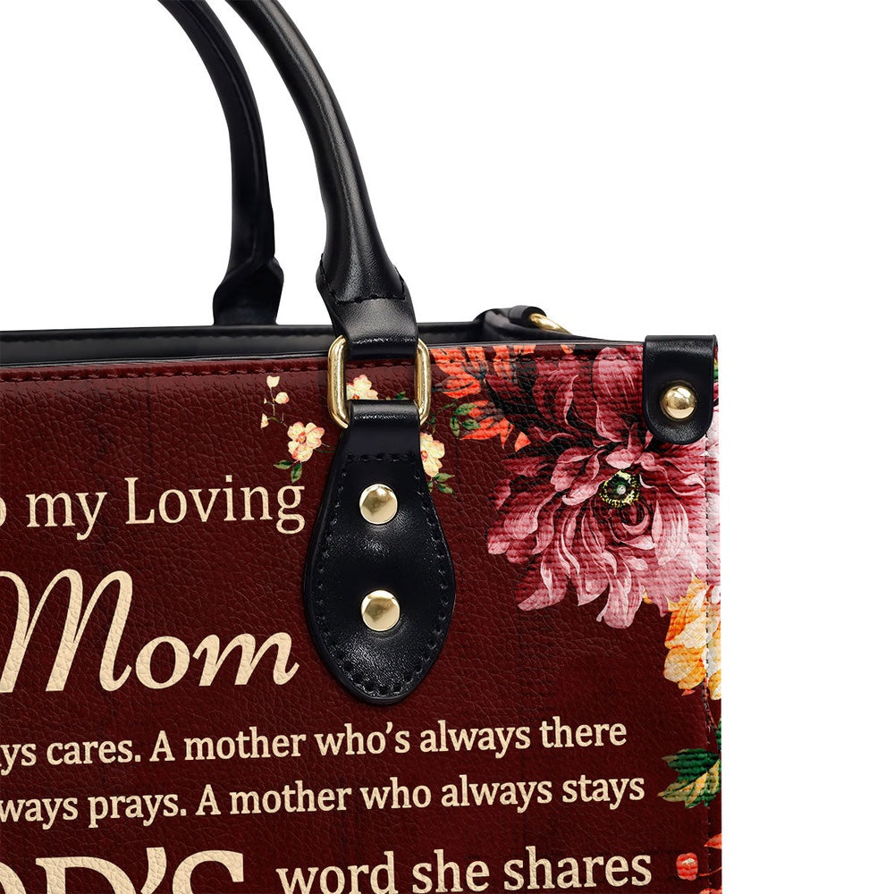Personalized Christian Leather Bag, To My Loving Mom Leather Handbag, Faith Handbag - Image 4
