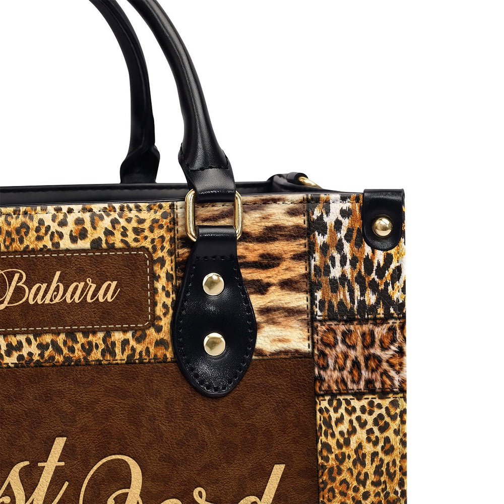 Personalized Christian Leather Bag, Trust In The Lord With All Your Heart Proverbs 35-6 Leather Handbag, Faith Handbag - Image 4