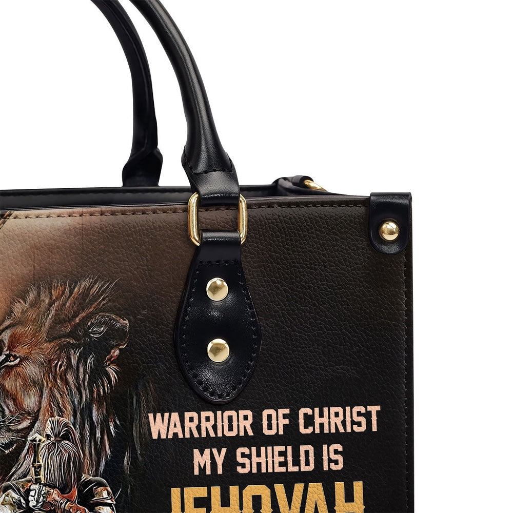Personalized Christian Leather Bag, Warrior Of Christ - Beautiful Personalized Leather Handbag, Faith Handbag - Image 4