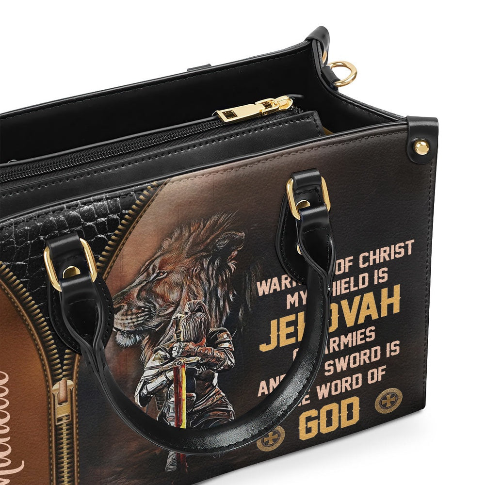 Personalized Christian Leather Bag, Warrior Of Christ - Beautiful Personalized Leather Handbag, Faith Handbag - Image 5