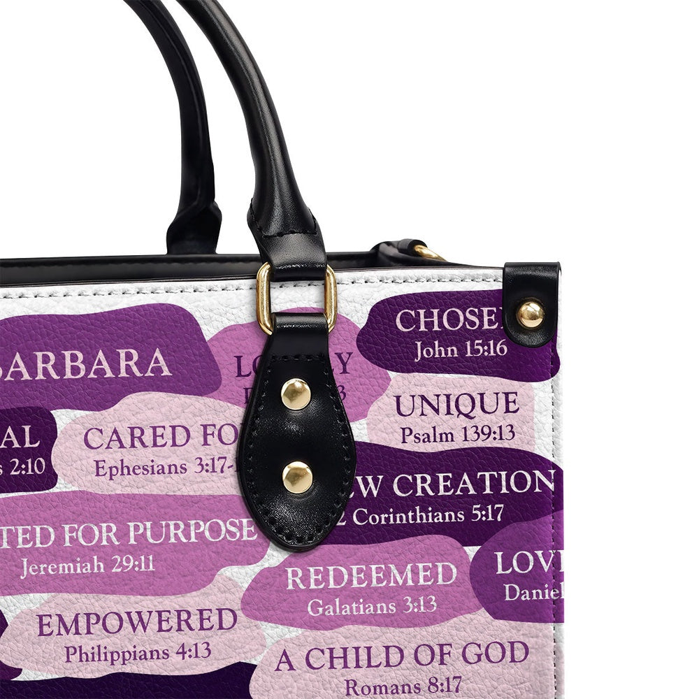 Personalized Christian Leather Bag, What God Says About You Leather Handbag, Spiritual Gift For Worship Members, Faith Handbag - Image 4