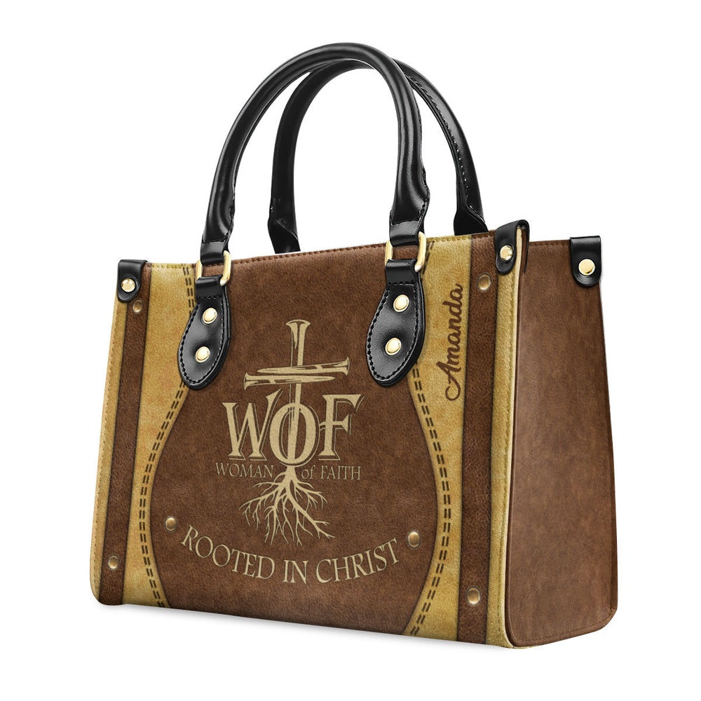 Personalized Christian Leather Bag, Woman Of Faith - Beautiful Personalized Lion Leather Handbag, Faith Handbag - Image 2