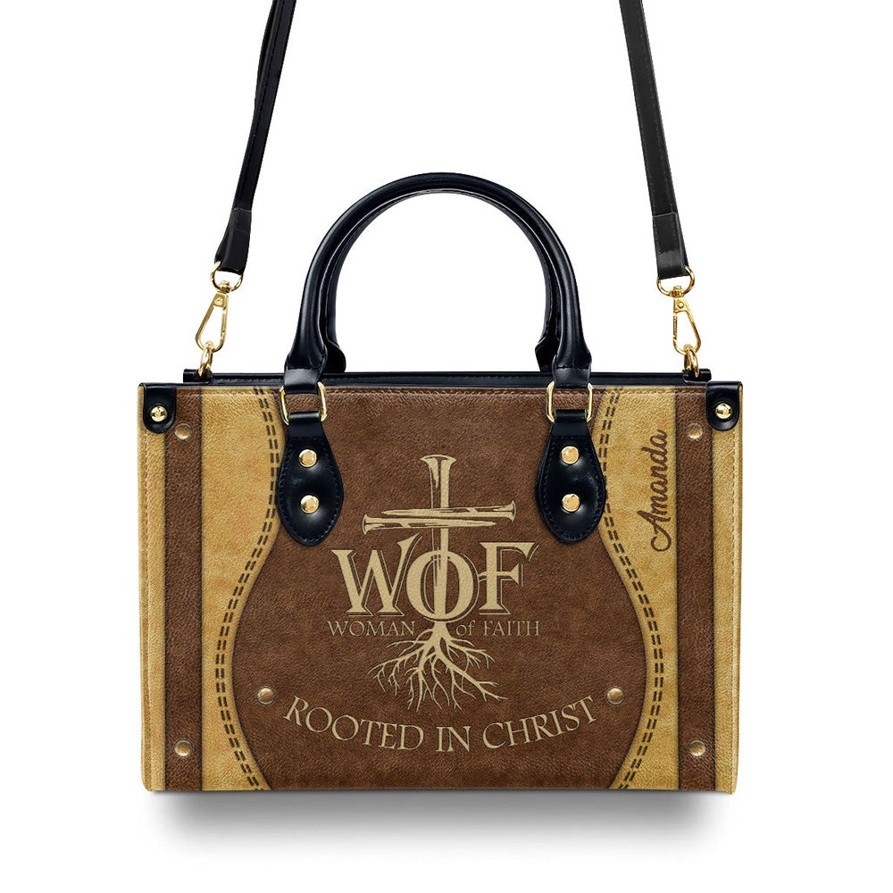 Personalized Christian Leather Bag, Woman Of Faith - Beautiful Personalized Lion Leather Handbag, Faith Handbag - Image 3