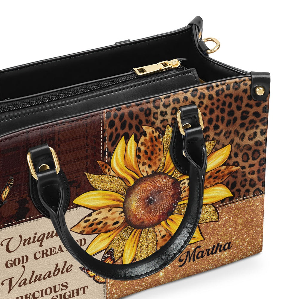 Personalized Christian Leather Bag, You Are God Created Leather Handbag, Faith Handbag - Image 5
