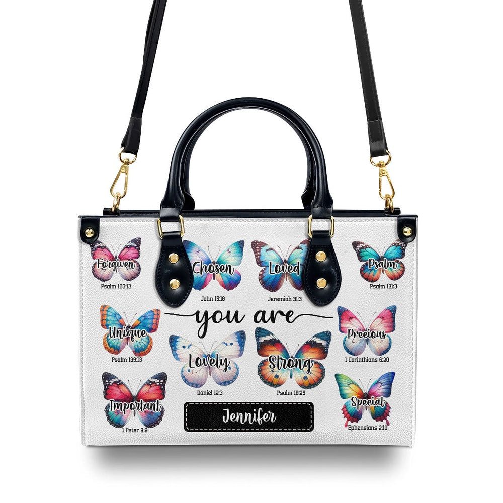 Personalized Christian Leather Bag, You Are Leather Handbag, Faith Handbag - Image 3