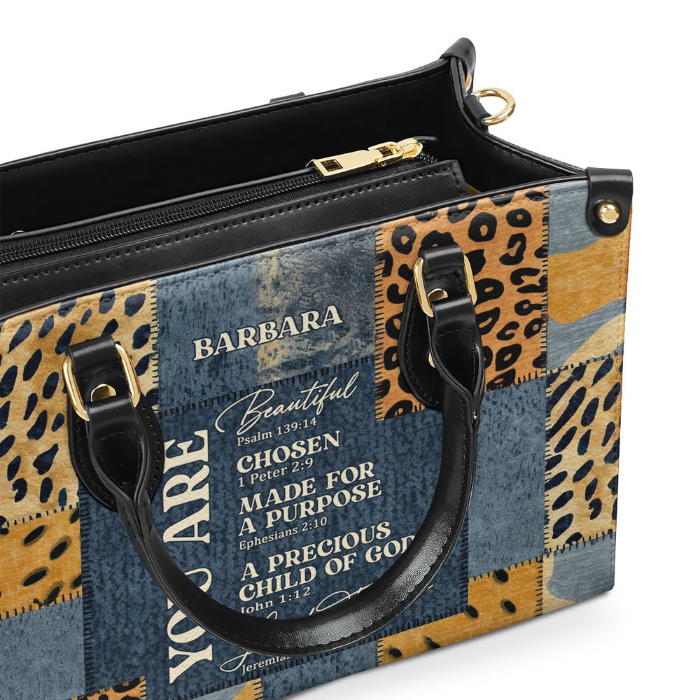 Personalized Christian Leather Bag, You Are Made For A Purpose Leather Handbag, Gift For Christian Friends, Faith Handbag - Image 5