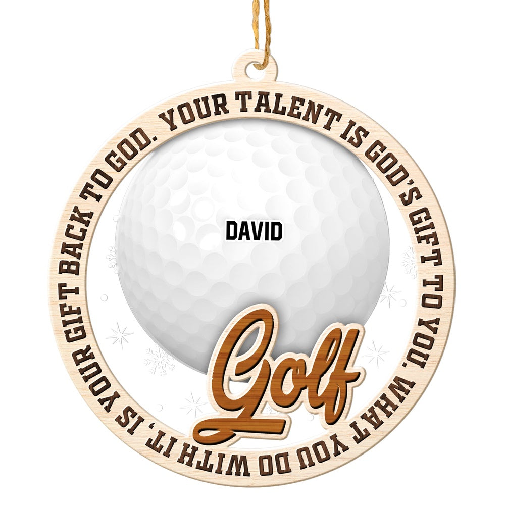 Personalized Golf Christmas Ornament, Sports Christmas Ornament, Christmas Tree Ornaments
