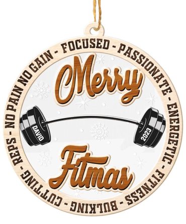 Personalized Gym Christmas Ornament, Sports Christmas Ornament, Christmas Tree Ornaments