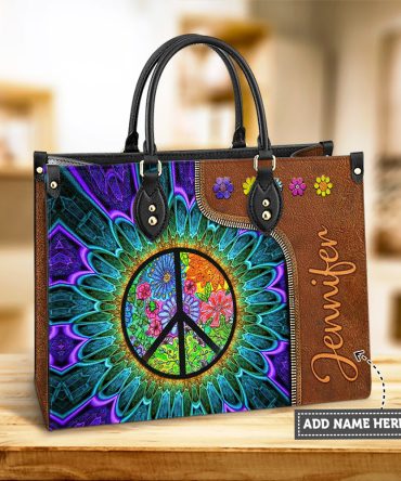 Personalized Hippie Soul 1 Leather Bag, Women's Pu Leather Bag, Best Mother's Day Gifts