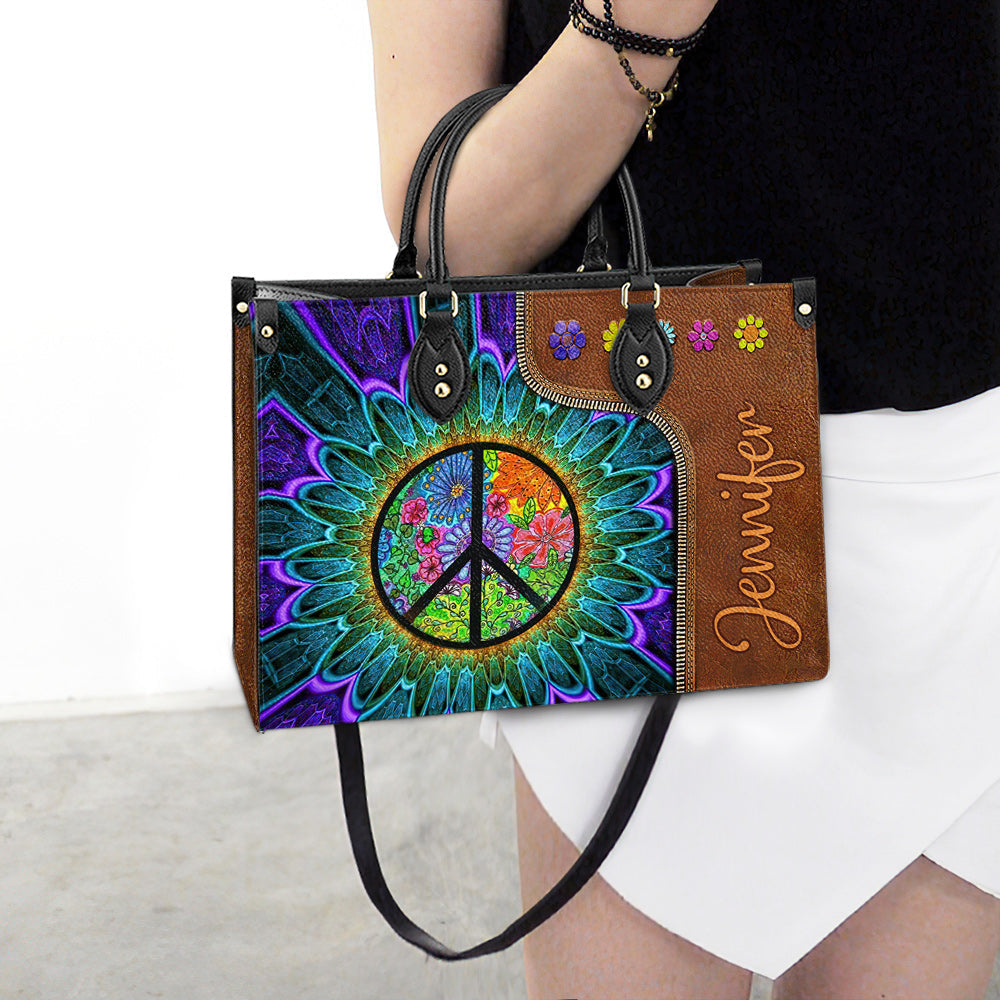 Personalized Hippie Soul 1 Leather Bag, Women's Pu Leather Bag, Best Mother's Day Gifts - Image 3