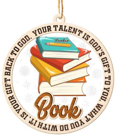 Personalized Reading Books Christmas Ornament, Sports Christmas Ornament, Christmas Tree Ornaments