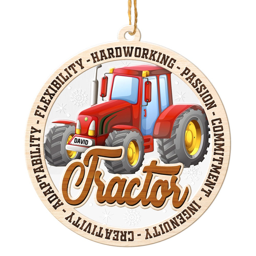 Personalized Tractor Driver Christmas Ornament, Sports Christmas Ornament, Christmas Tree Ornaments